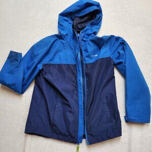 Eddie Bauer Kids Rain Coat Wind Breaker Blue Size L 14/16
